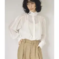 美品 TODAYFUL Standcollar Organdy Blouse