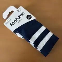 feetures ソックス S ネイビー/ホワイト　クルー丈