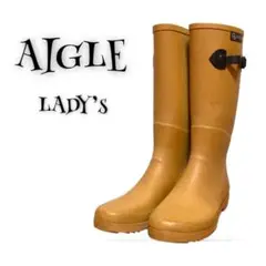 AIGLE エーグル 長靴 レインブーツ ロング イエロー レディース 39