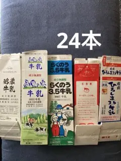 牛乳パック 24本 未解体 折りたたみ