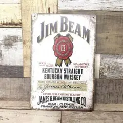 ブリキ看板☆ JIM BEAM ジムビーム ウイスキー BAR 459
