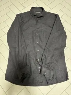 THE SHIRTS STUDIO ダークグレー長袖シャツ 105
