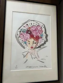 金子國義 HELP! 海の妖精シリーズ 人物画 女性 版画手彩色 絵画 真作保証 金子國義 HELP! 海の妖精シリーズ 人物画 女性 版画手彩色 絵画 真