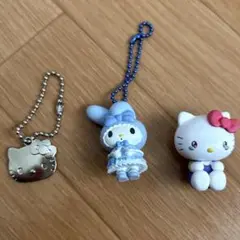 ハローキティ　マイメロディ キーホルダー フィギュア　3個セット