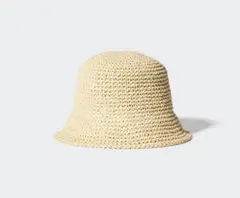 UNIQLO　アジャスタブルクロシェハット ナチュラル　ONE SIZE