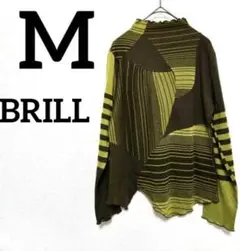 ■BRILL M 長袖 カットソー オリーブ グリーン 起毛 デザインカット