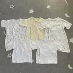 ユニクロ　コンビ肌着・短肌着の計5枚セット　サイズ50-60cm