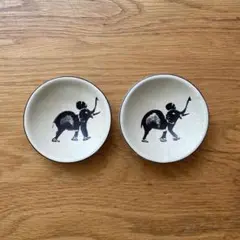 ソープストーン　皿　ゾウ　2枚セット　小皿