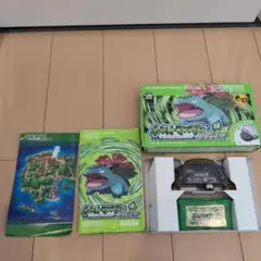 GBAポケモン　リーフグリーン　ワイヤレスアダプタ付き