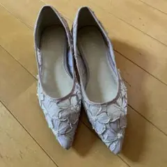 シアーフラワーフラットパンプス RANDA ランダ