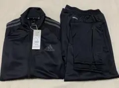 新品未使用品　adidas アディダス　ジャージ　黒グレー 上下セット　Lサイズ