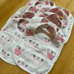 スタイ 360° U型 お得な 10枚セット 女の子 よだれかけ ピンク