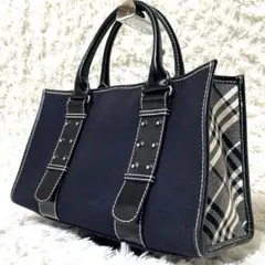 バーバリーブルーレーベル ノバチェック ハンドバッグ 【美品】