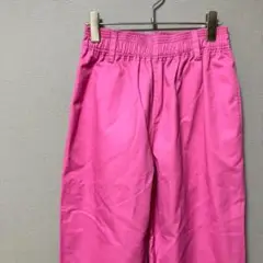 ゆったりイージーパンツ(M相当)ピンク無地　ウエストゴム　両サイドポケット