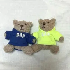 GAP フード付きクマのぬいぐるみ 手のひらサイズ
