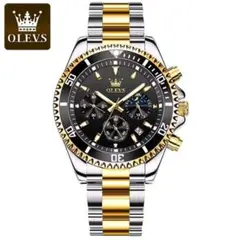 腕時計 OLEVS 新品 メンズ ブラック ビジネス クォーツ シルバー ギフト