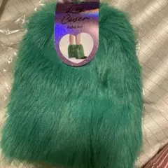 新品　緑色 フェイクファー レッグカバー