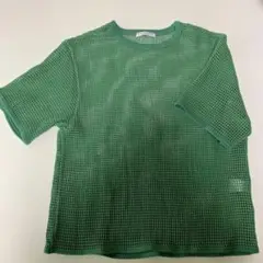 BEAUTY&YOUTH メッシュクルーネックプルオーバー