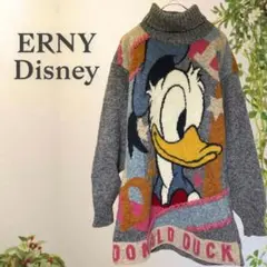 ERNY ディズニー ドナルドダック タートルネックセーター (M) グレー系