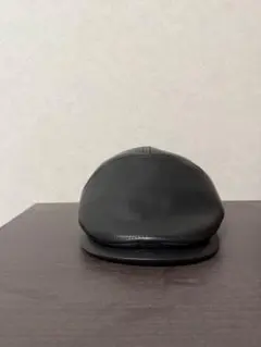 ブラックレザーキャスケット
