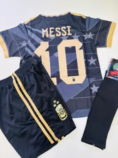 120cmアルゼンチン代表モデル　メッシ　子供サッカーユニフォーム三点セット