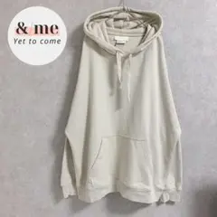 美品　エイチアンドエム　スウェットパーカー ビックシルエット XL ベージュ