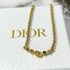 【美品】✨Dior クリスチャンディオール ネックレス ロゴ クリスタル