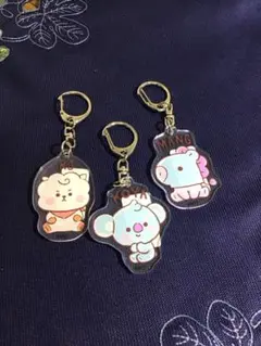 BT21 Koya, Mang, RJ アクリルキーホルダーセット　未使用品