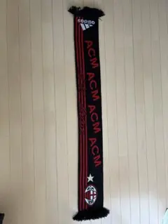 アディダス/adidas/サッカー/ AC MILAN/フリンジマフラー/赤/黒