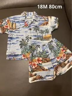 【美品】アロハシャツ キッズ 上下セットRJC 18M