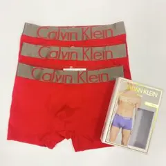 新品未使用　カルバンクライン メンズ下着　ボクサーパンツ　赤　S