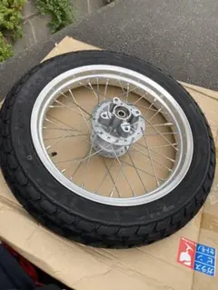 桃暖幸とと 　SUZUKI バンバン200 フロントホイール タイヤ付き SUZUKI BANBAN200/バンバン200 ファットタイヤ カスタム MFD神戸