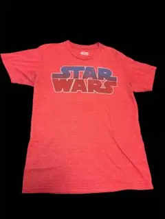 STAR WARS ロゴプリント 半袖Tシャツ レッド