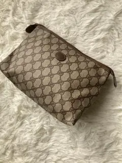 GUCCI グッチ クラッチバッグ セカンドバッグ PVC GG柄 ブラウン