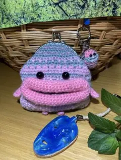 パクパクモンスター・miniポケットティッシュケース付きガマグチポーチ(薄型)