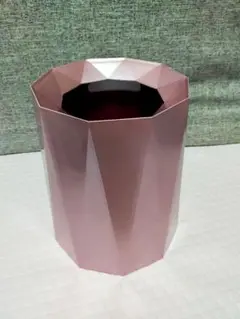 光沢メタリックピンク多角形オシャレごみ箱ダストボックス
