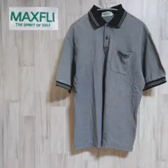 ●MAXFLI● メンズ ポロシャツ グレー Mサイズ