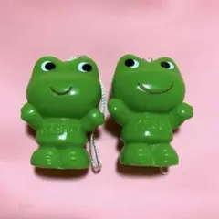 ケロちゃん、コロちゃん　指人形マスコット2個セット