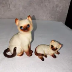 SEVEN CORPORATION 猫の置物 2点セット