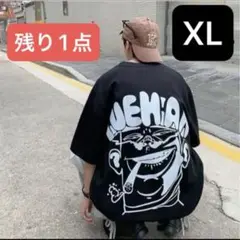 メンズ　Tシャツ　半袖　オーバーサイズ　バックプリント　ストリート　XL 2L