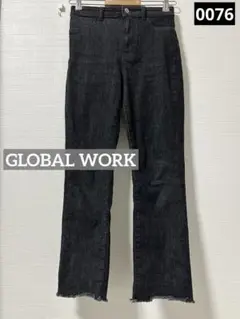 0076 GLOBAL WORK EiiSストレッチデニムスキニー ブラック