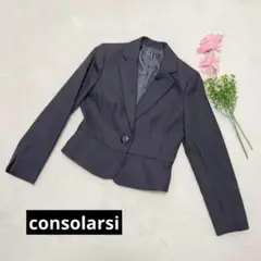 【consolarsi】美品✨シングルジャケット　オフィス　冠婚葬祭　ビジネス黒