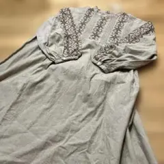 SM2 刺繍入りコットンロングワンピース