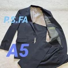 P.S.FA スーツ セットアップ チャコールグレー　ストライプ　背抜き