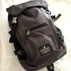 美品　makavelic チェイスダブルライン　カーキ　ブラック　ポリエステル