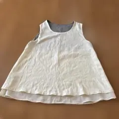 ローリズファーム ホワイトとグレーのタンクトップ