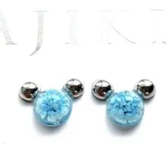 ハンドメイド　レジンピアス　ディズニー　031