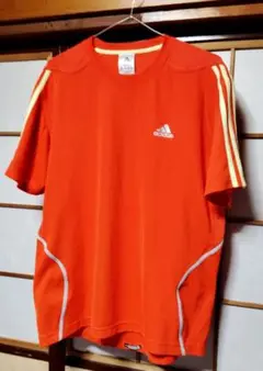 Adidas アディダス トレーニングシャツ オレンジ XL