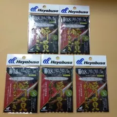 ハヤブサ 瞬貫わかさぎ 秋田キツネ型5本鈎 5個セット