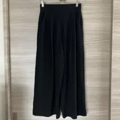 UNIQLO ウエストゴム　ワイドパンツ ブラック　S